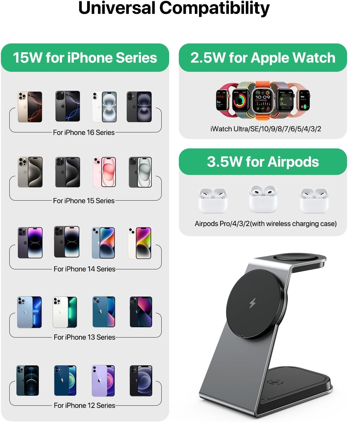 Detalle 2 de MagSafe 3 in 1 Wireless Charger Stand