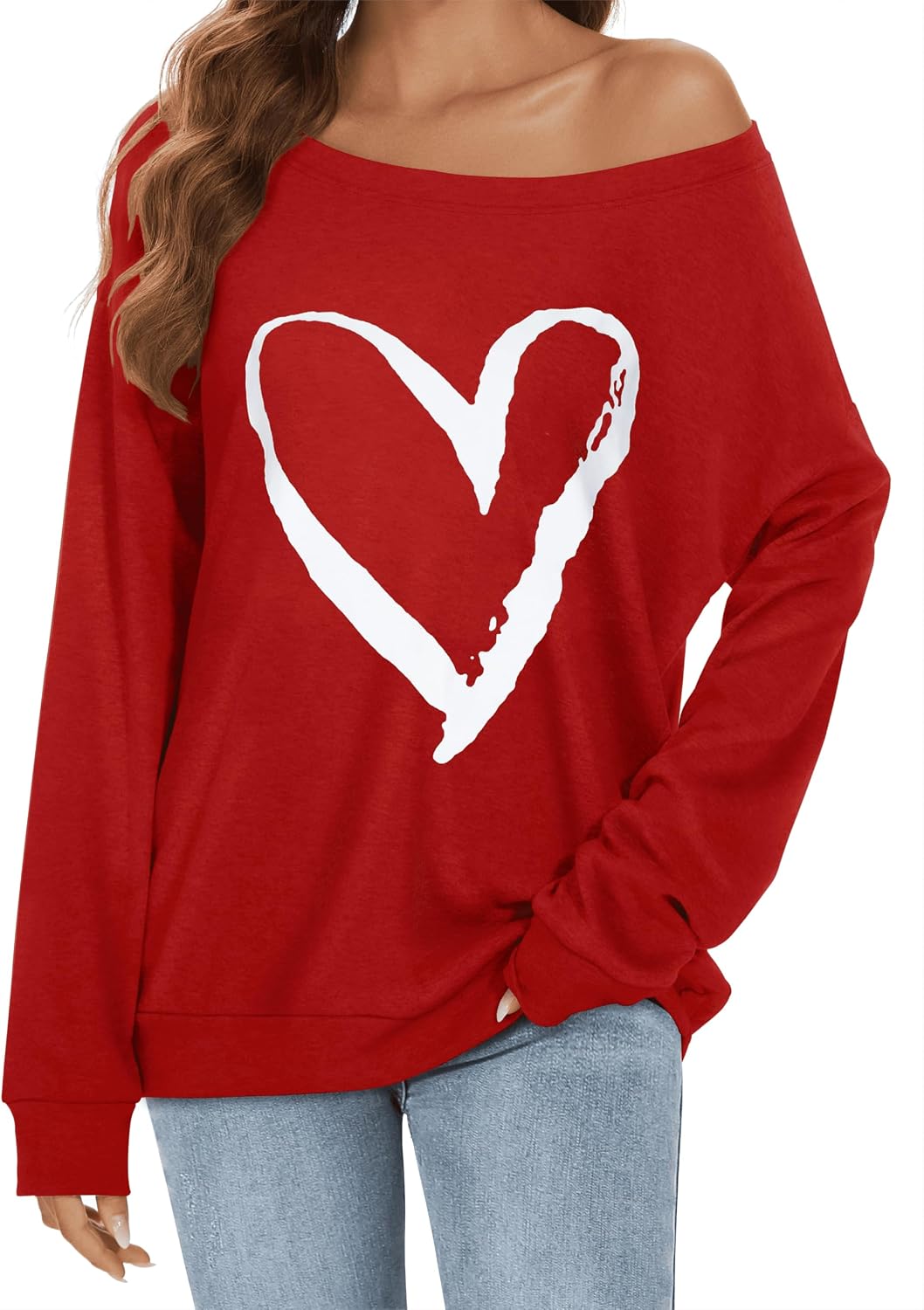 Detalle 2 de florynova Off the Shoulder Sweatshirt loose top