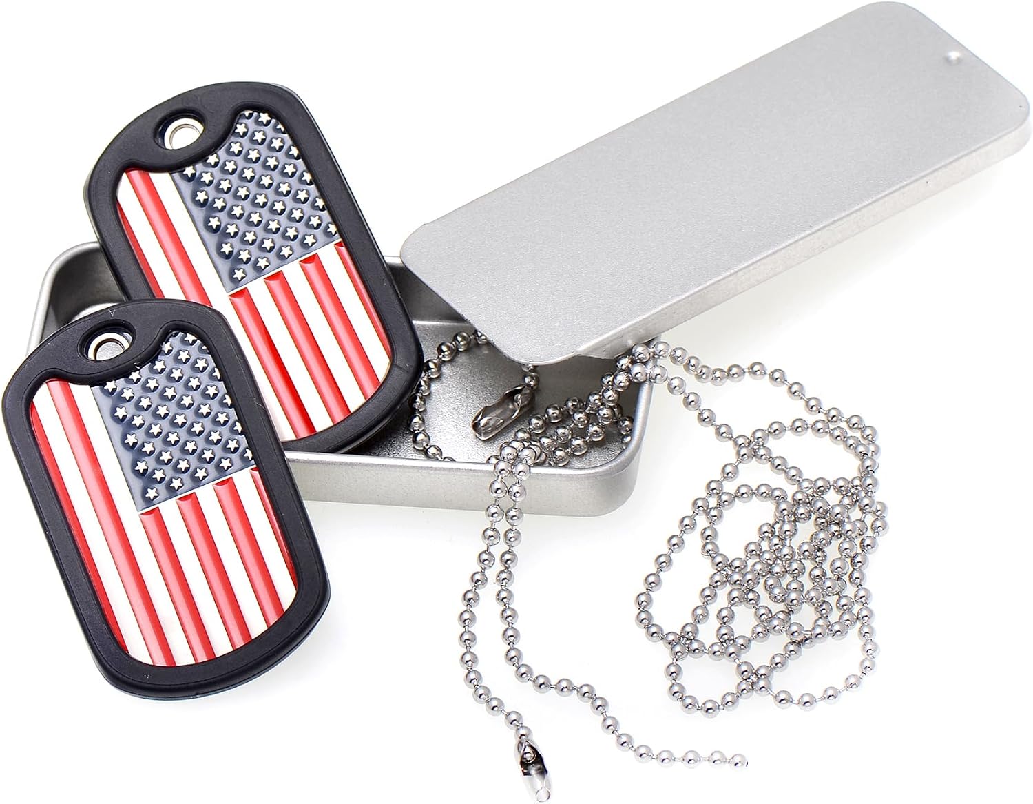 Detalle de Paialco Dog Tag Necklace Set, Zinc Alloy