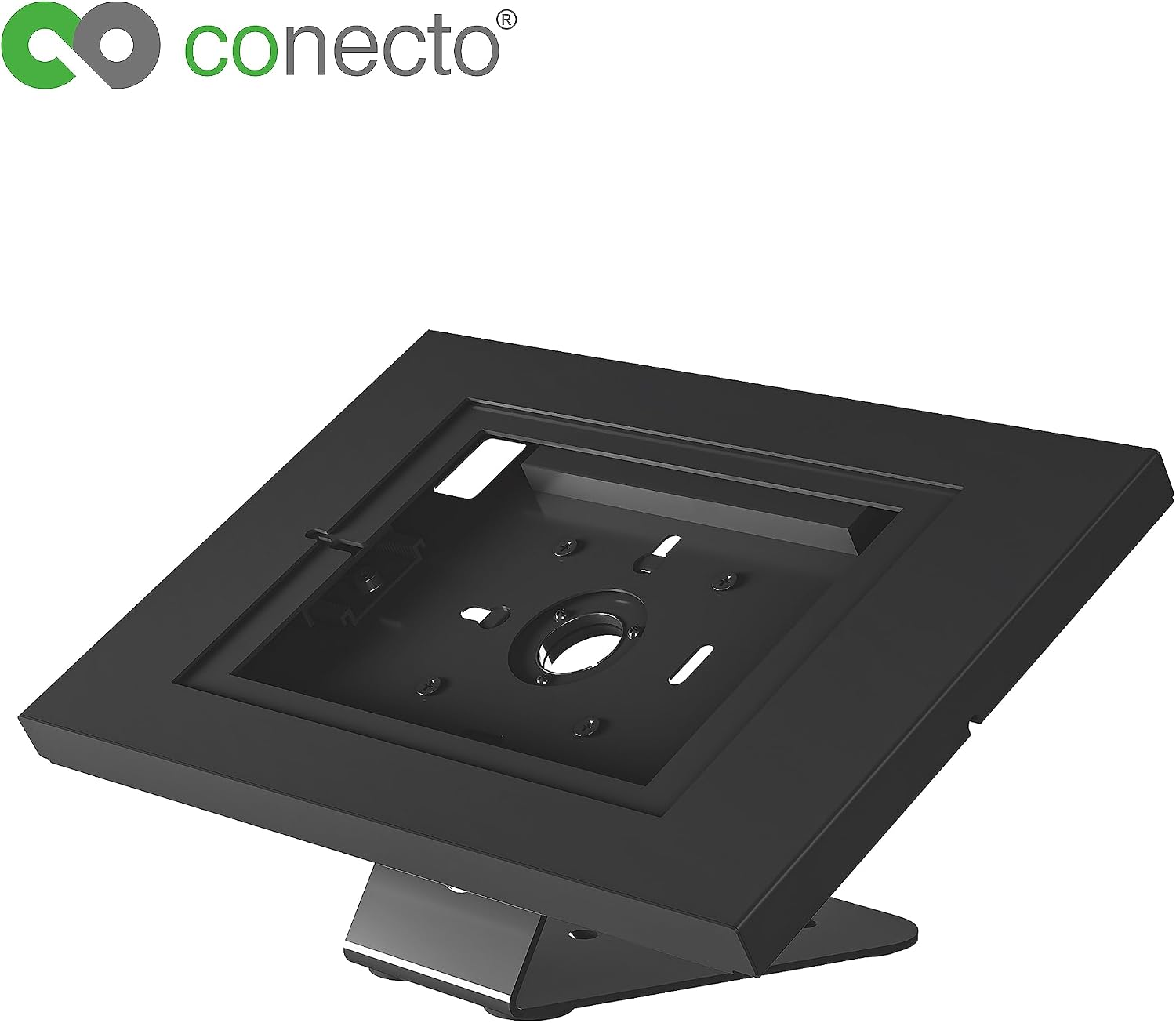 Thumbnail 1 de conecto – zamykany uchwyt na tablet z obudową stalową i VESA 75 × 75