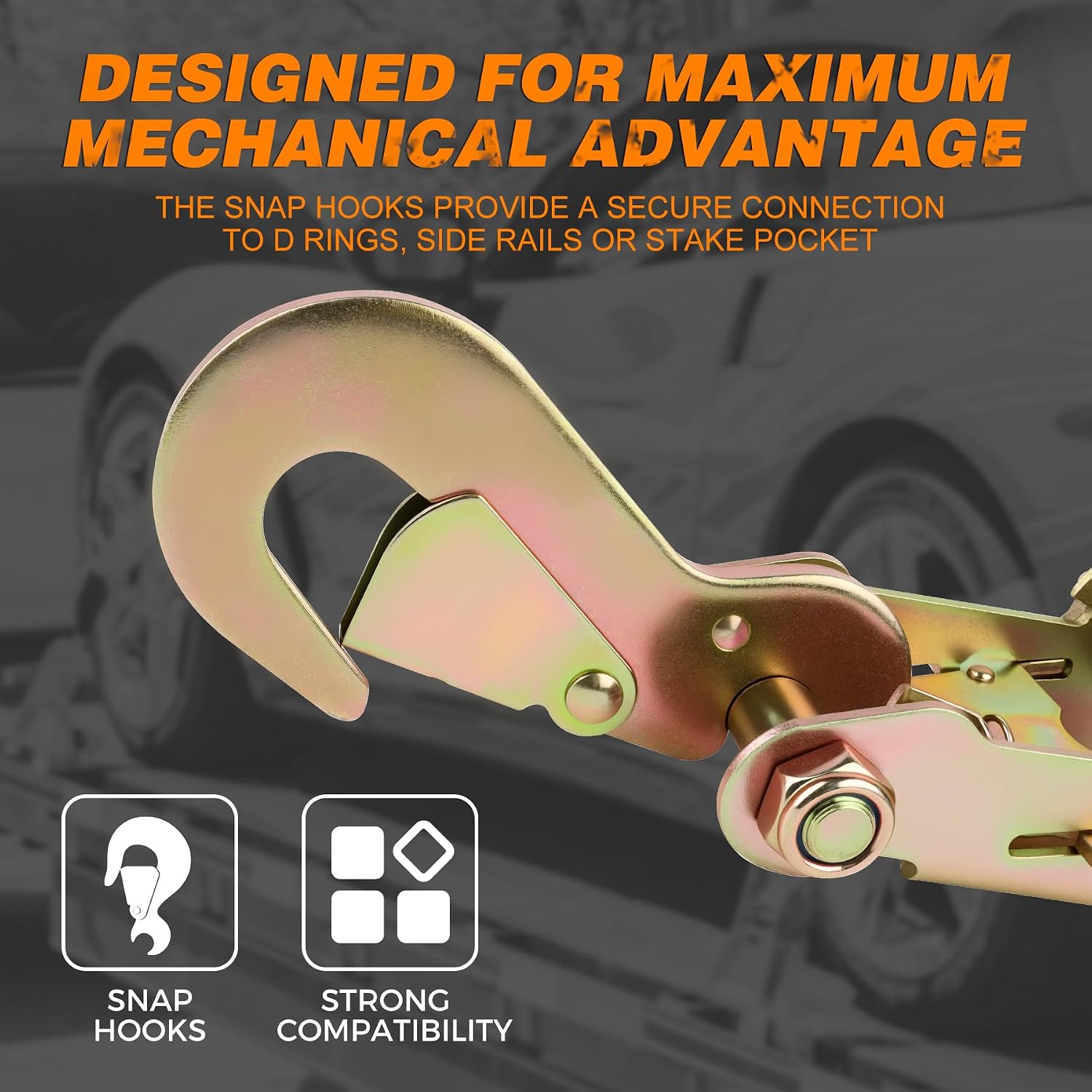 Thumbnail 3 de Autofonder Tire Tie-Down Straps, 2-Inch