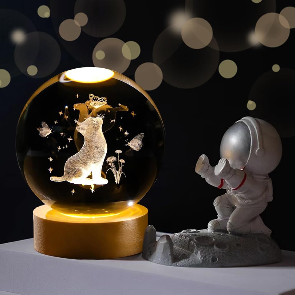 Thumbnail 5 de AMFUN Sfera di Cristallo 3D Lampada Notturna 🌙