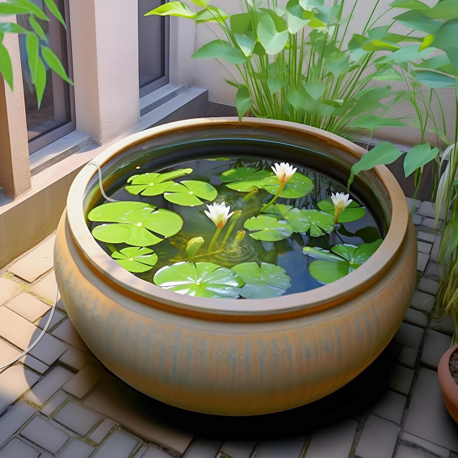 Thumbnail 4 de PChero Solar Oxygenator Air Pump for Pond (2200mAh) with Solar Panel & Bubble Stones