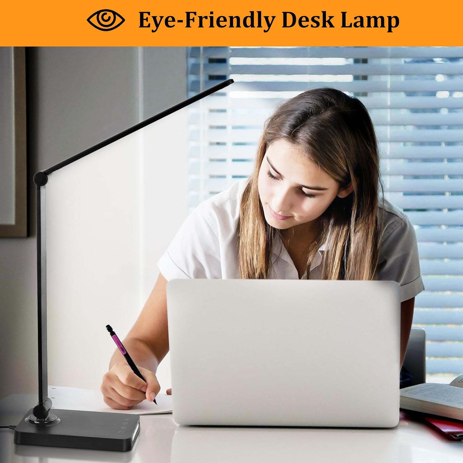 Detalle de Dott Arts DL-701 LED Desk Lamp with 5 Color Modes and USB-A/C Ports