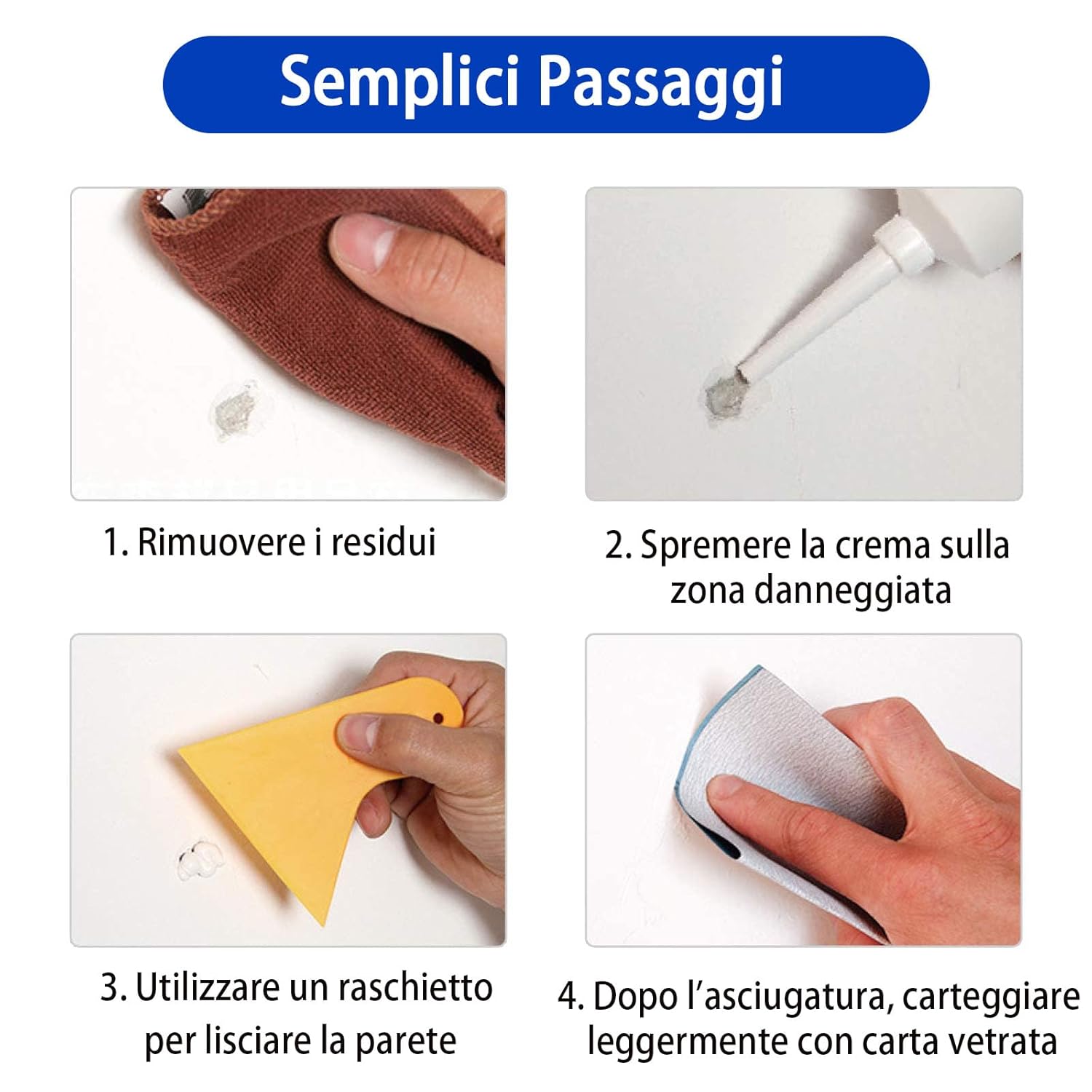 Thumbnail 4 de SEISSO 500g Stucco per muro riparazione pareti 🛠