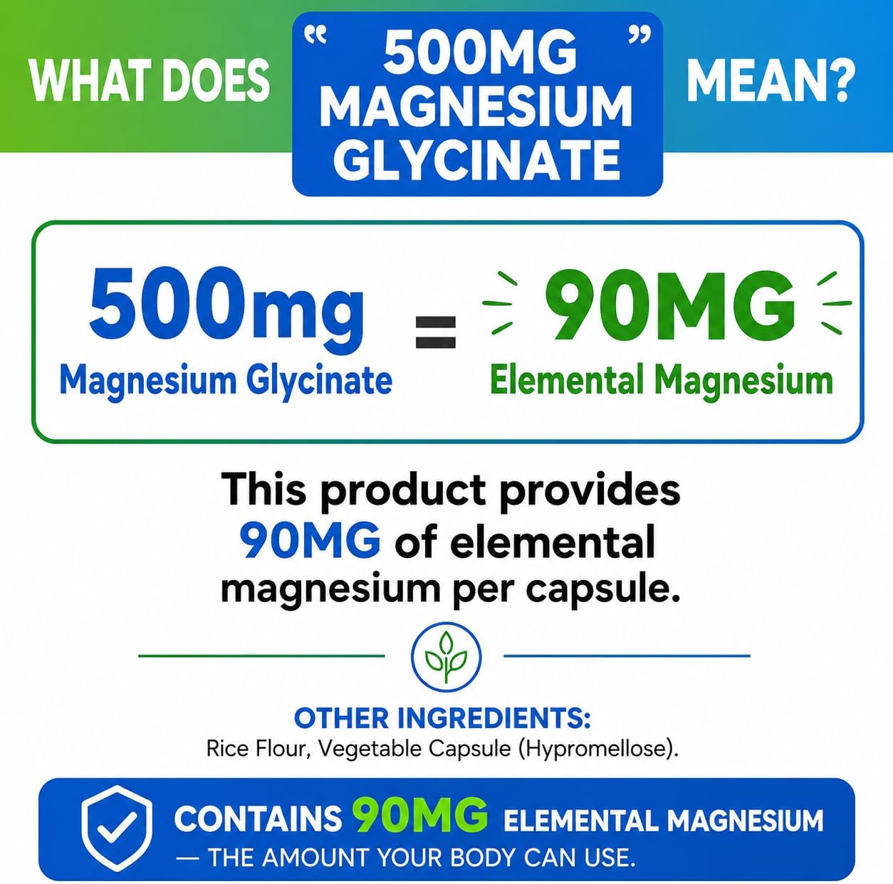 Detalle 2 de Magnesium Glycinate Supplement 500mg