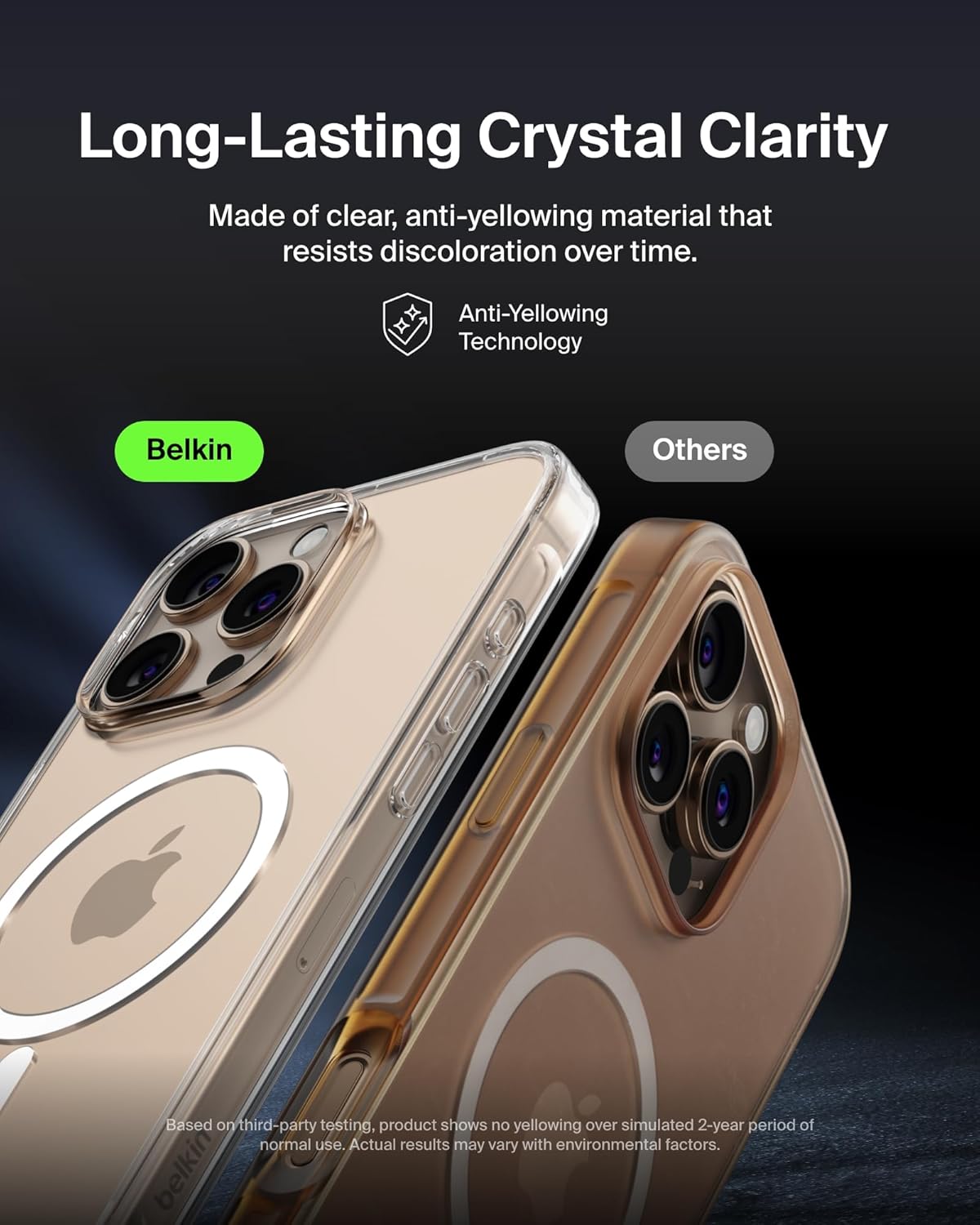 Thumbnail 4 de Belkin SheerForce iPhone 16 Pro Max MagSafe Case (Transparent, Shockproof)