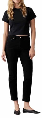 Detalle de Levi's 501 Crop Vaqueros Mujer – Black Sprout 28W/26L