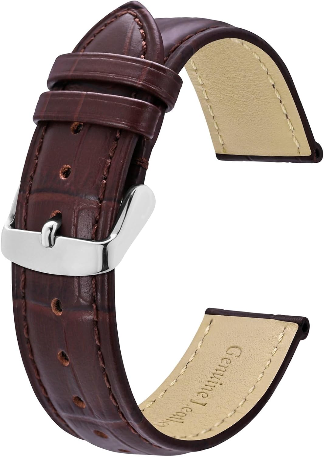 Detalle de BISONSTRAP Uhrenarmband 18 mm Alligatorleder
