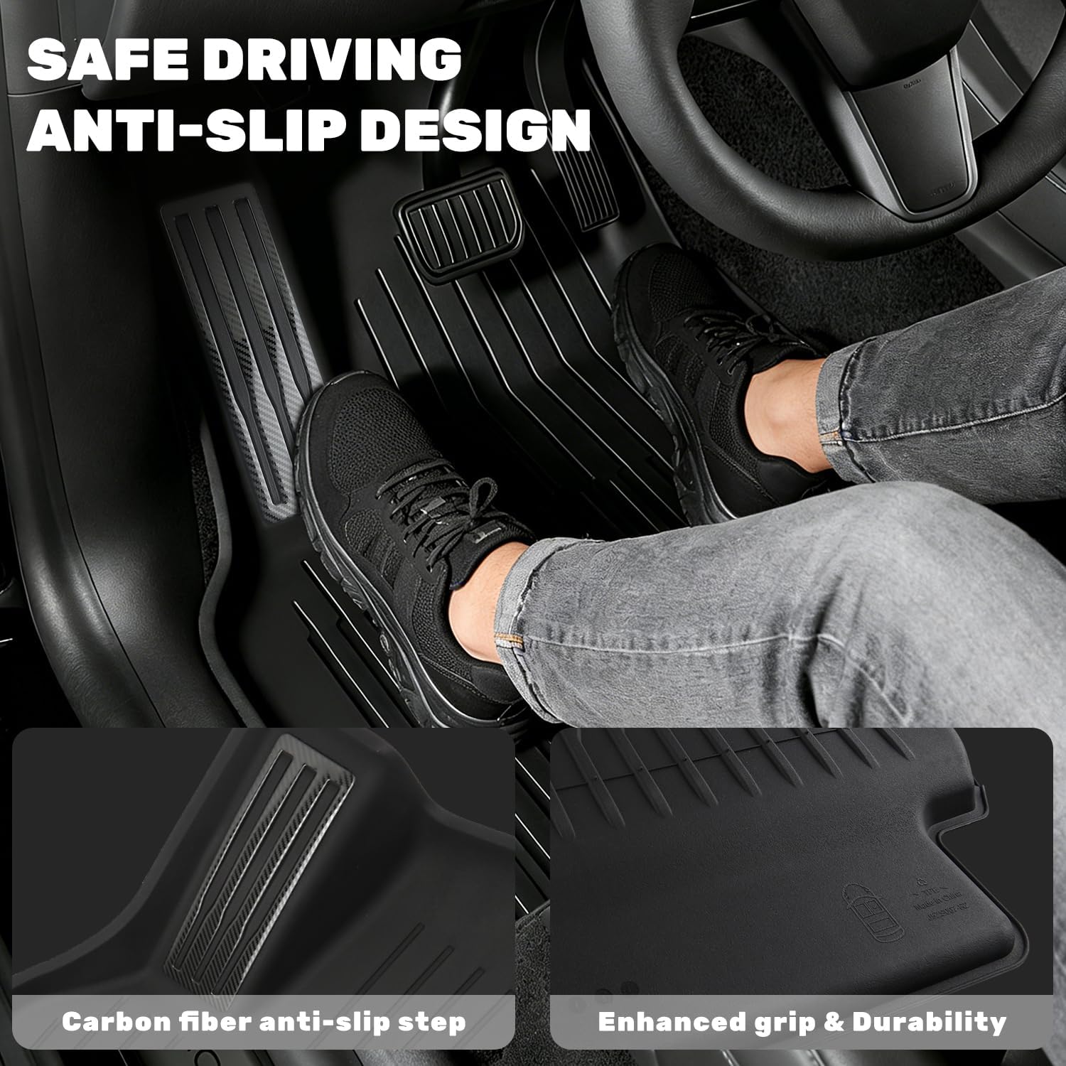 Thumbnail 2 de WUTGHUI TPE Floor Mats for Tesla Model 3 (2019-2023) – All Weather Cargo Liner Full Set