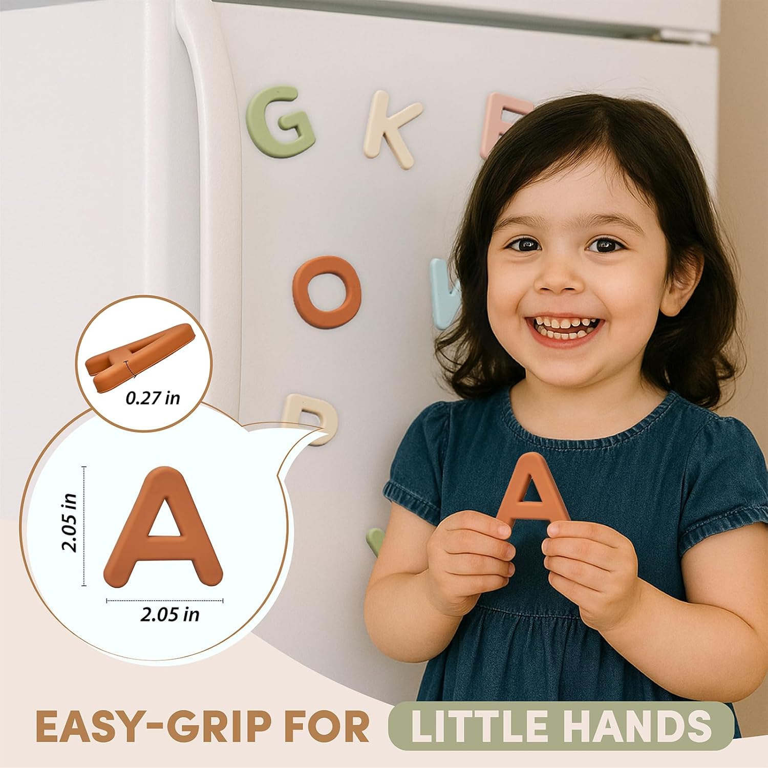 Thumbnail 3 de JoyCat 26 Silicone Alphabet Magnets 🧲