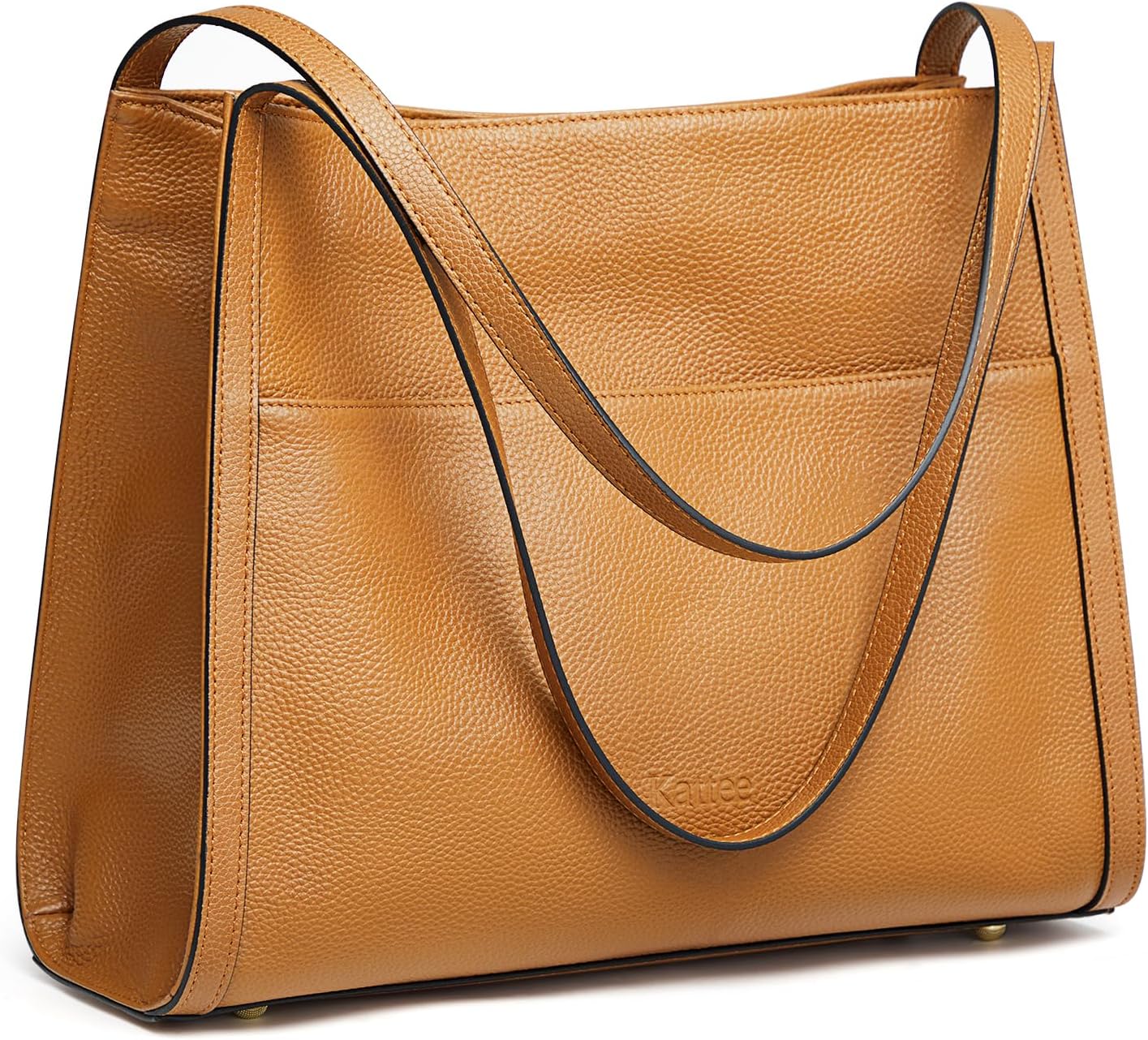 Detalle de Kattee Sac fourre-tout en cuir véritable pour femme – élégance et praticité au quotidien