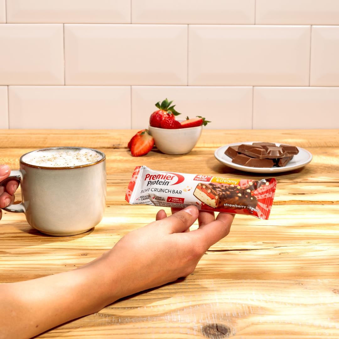 Thumbnail 4 de Premier Protein Bar de Yogur y Fresa 🍓, 12x40g, Bajo Azúcar
