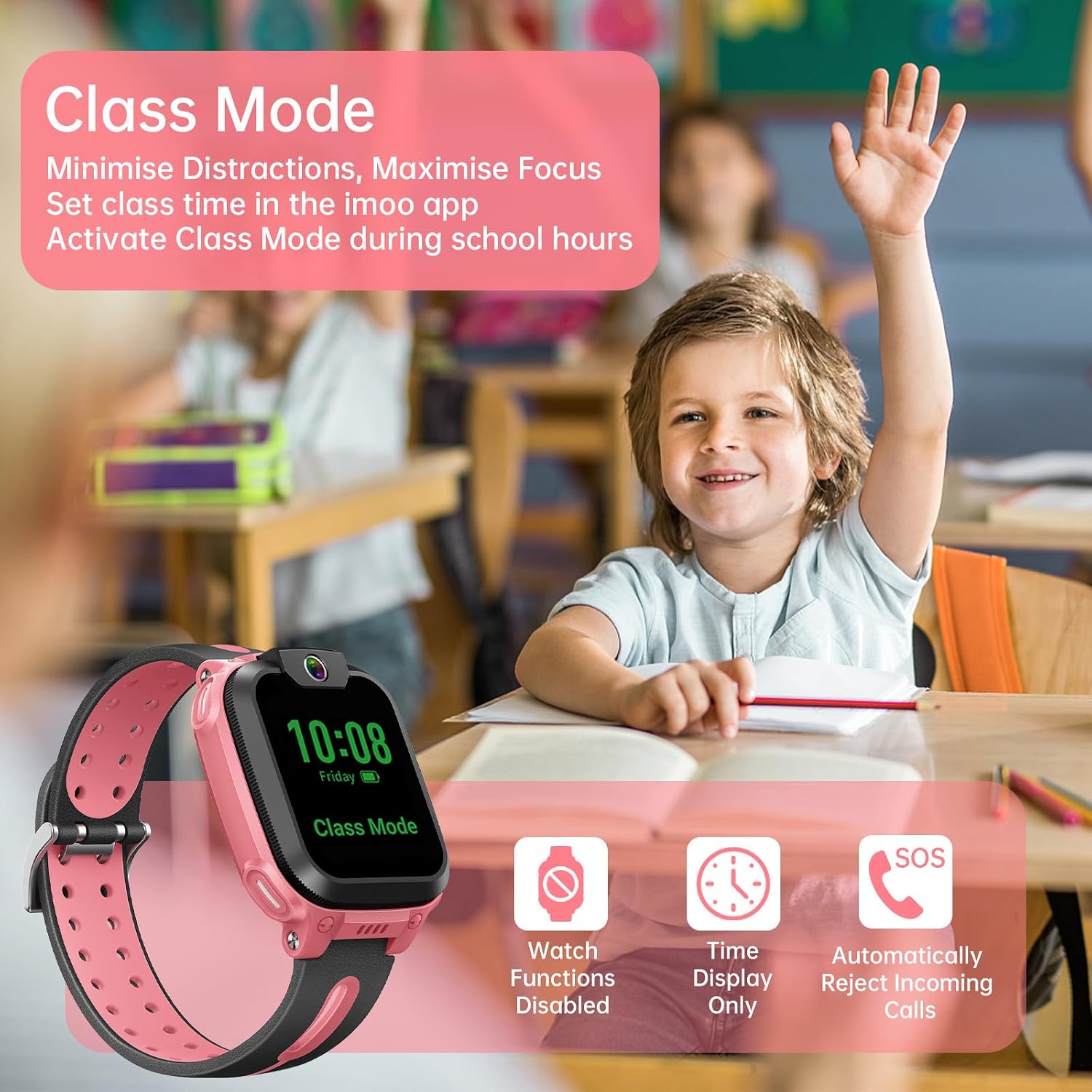 Thumbnail 5 de imoo Z1 Kids Smart Watch (Rose) – A thoughtful companion for young explorers