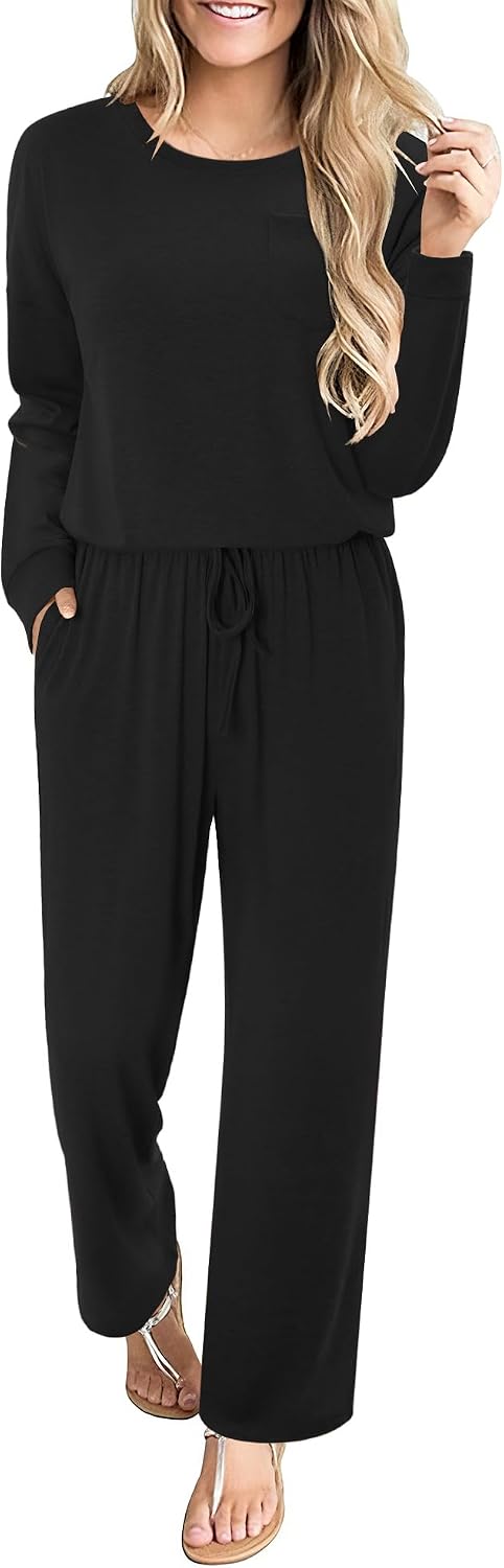Detalle de onlypuff Women's Two-Piece Lounge Set with Wide-Leg Pants