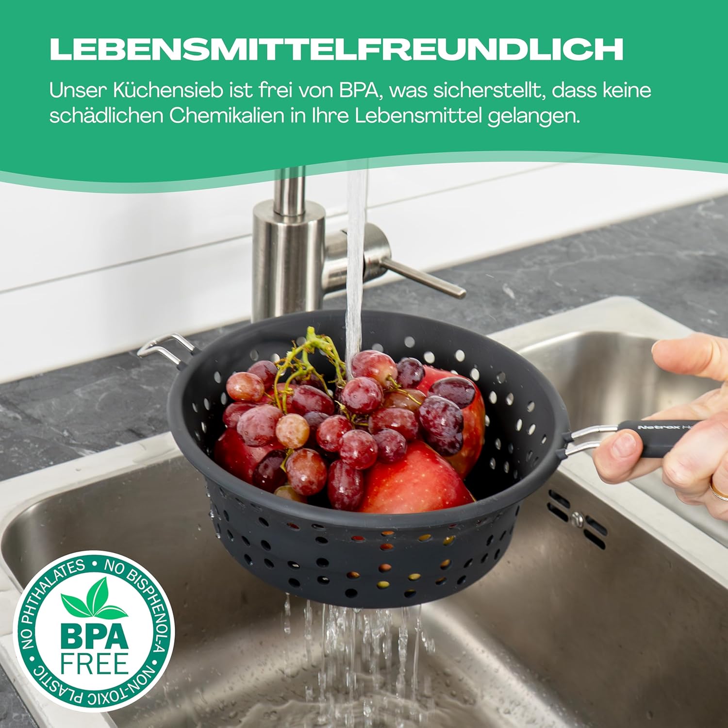 Thumbnail 1 de Netrox faltbares Küchensieb aus Silikon