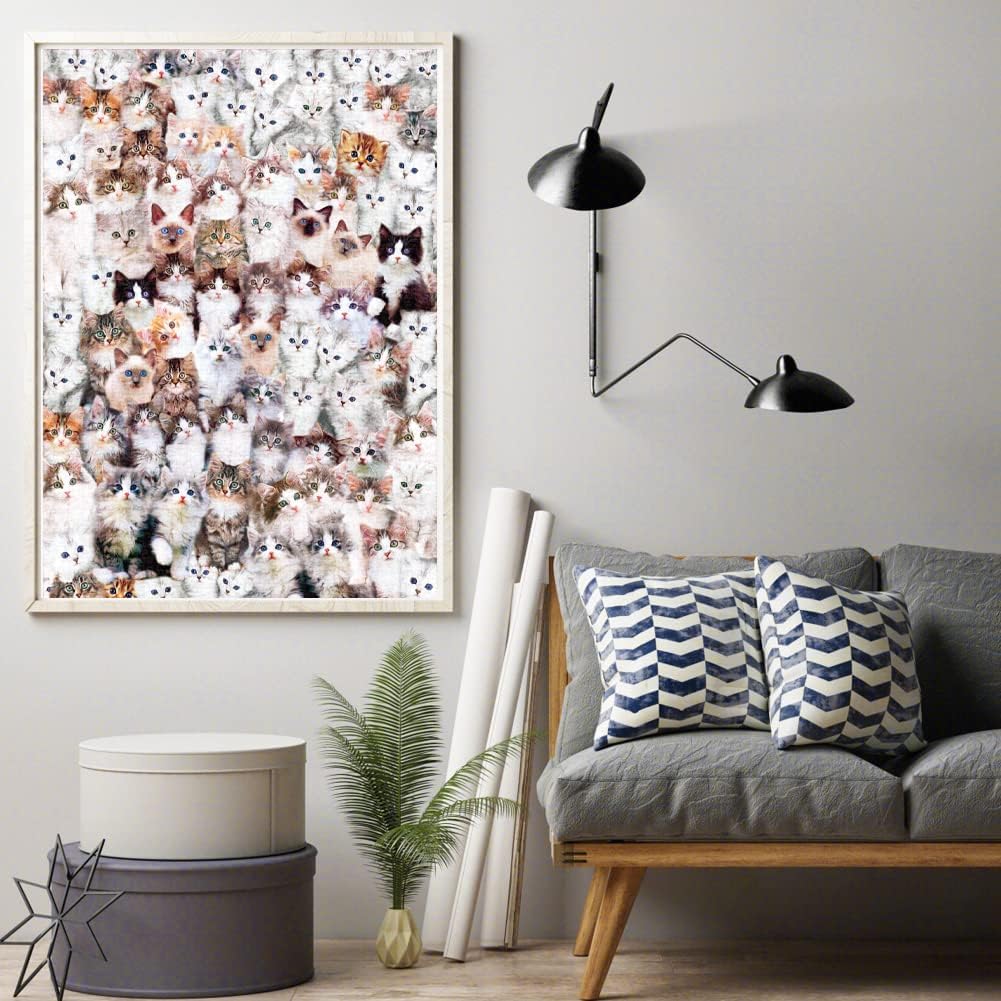Detalle 1 de EACHHAHA 1000-Piece Jigsaw Puzzle for Adults (Cat World)