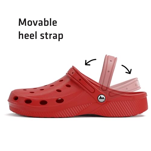 Detalle de Lakeland Active Men's Silloth Lightweight Ventilated Clogs - Red (UK 7)