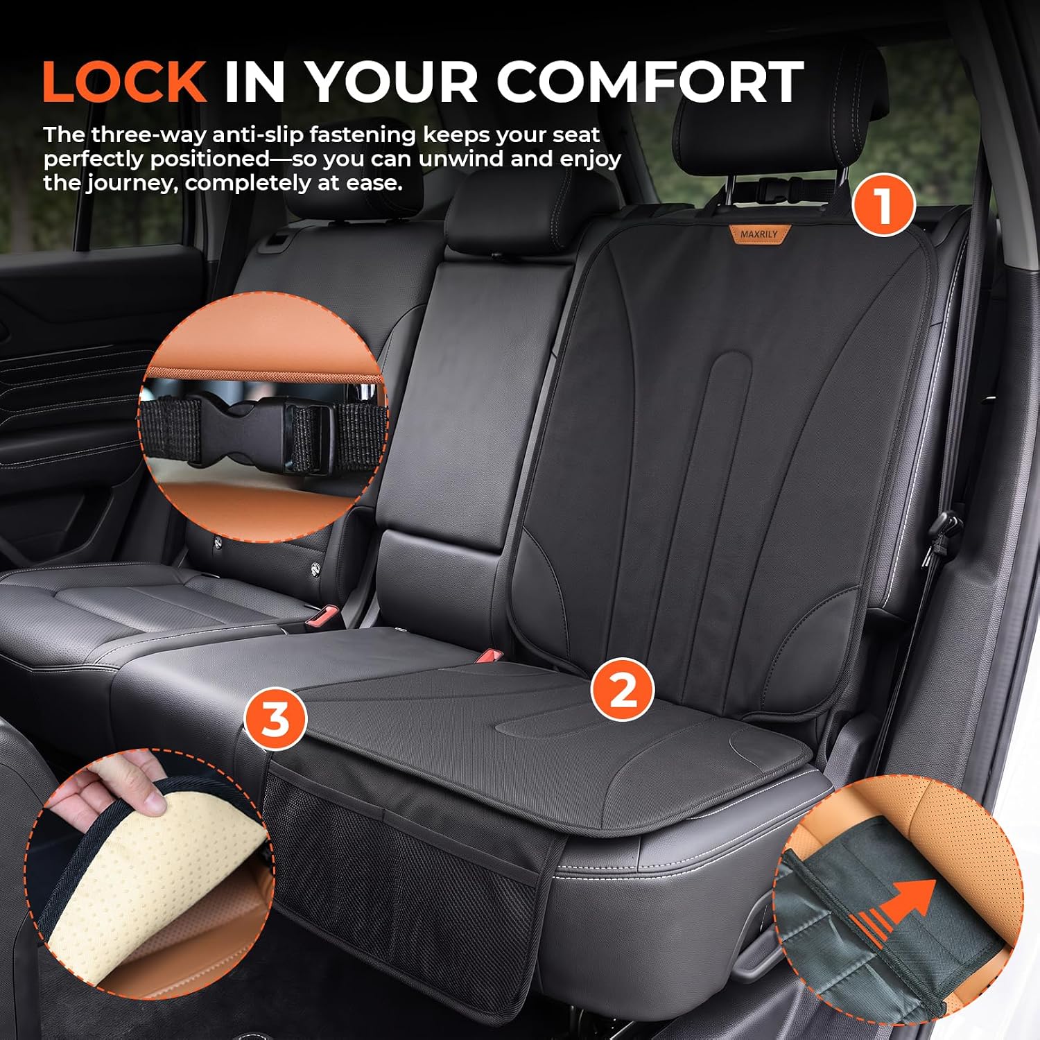 Detalle 2 de MAXRILY Car Seat Protector, 600D Fabric