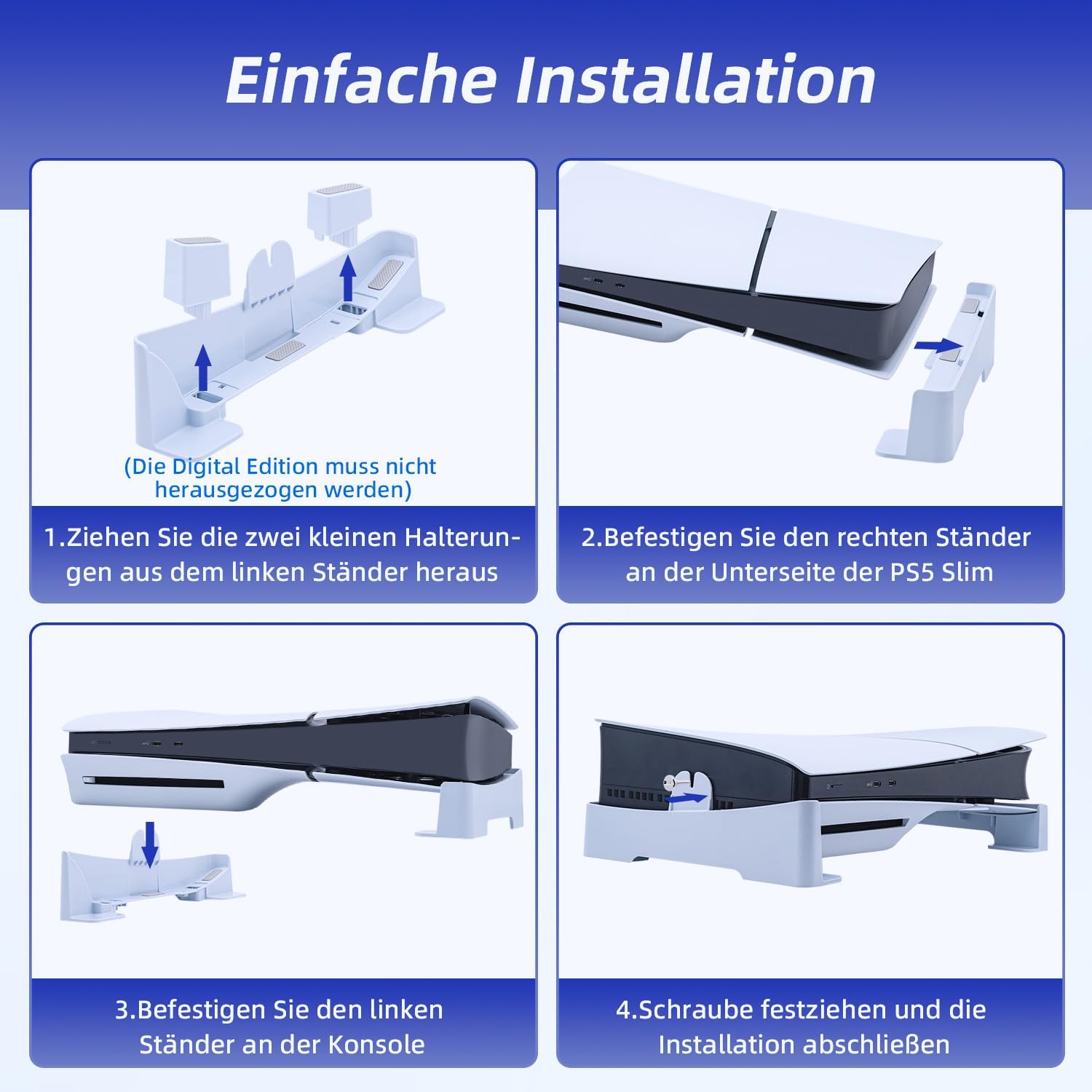 Detalle 1 de Tolesum Horizontaler Standfuß für PS5 Slim
