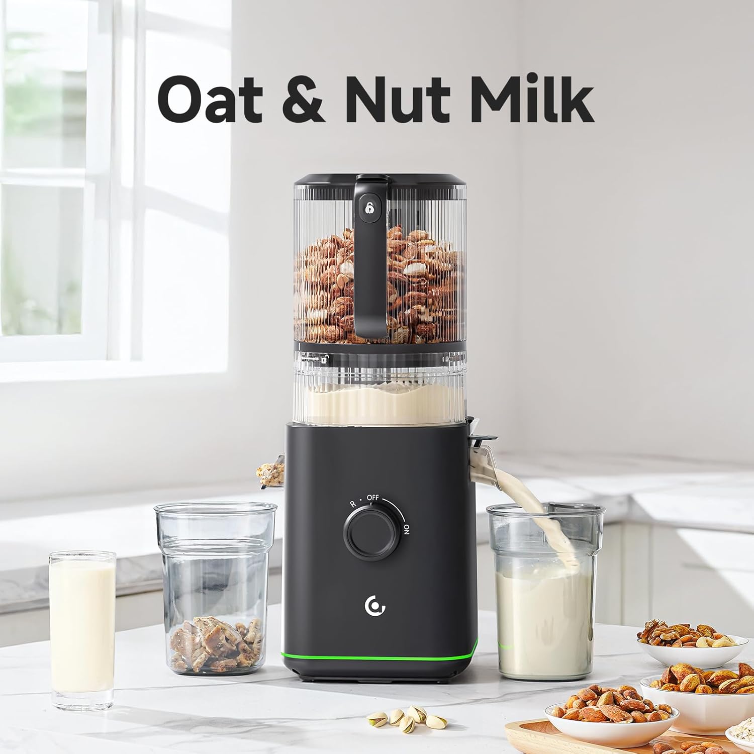 Detalle 2 de VANDISELL 3-in-1 Cold Press Juicer Machine with 6.5" Feed Chute and 100oz Capacity (Matte Black)