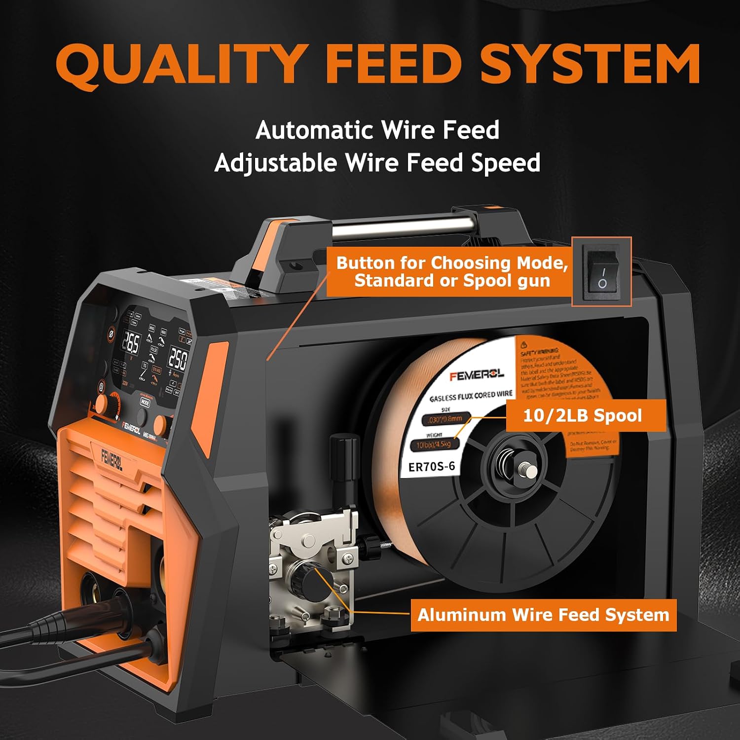 Thumbnail 5 de 250A Aluminum Pulsed MIG Welder 7-in-1 Multiprocess ⚙