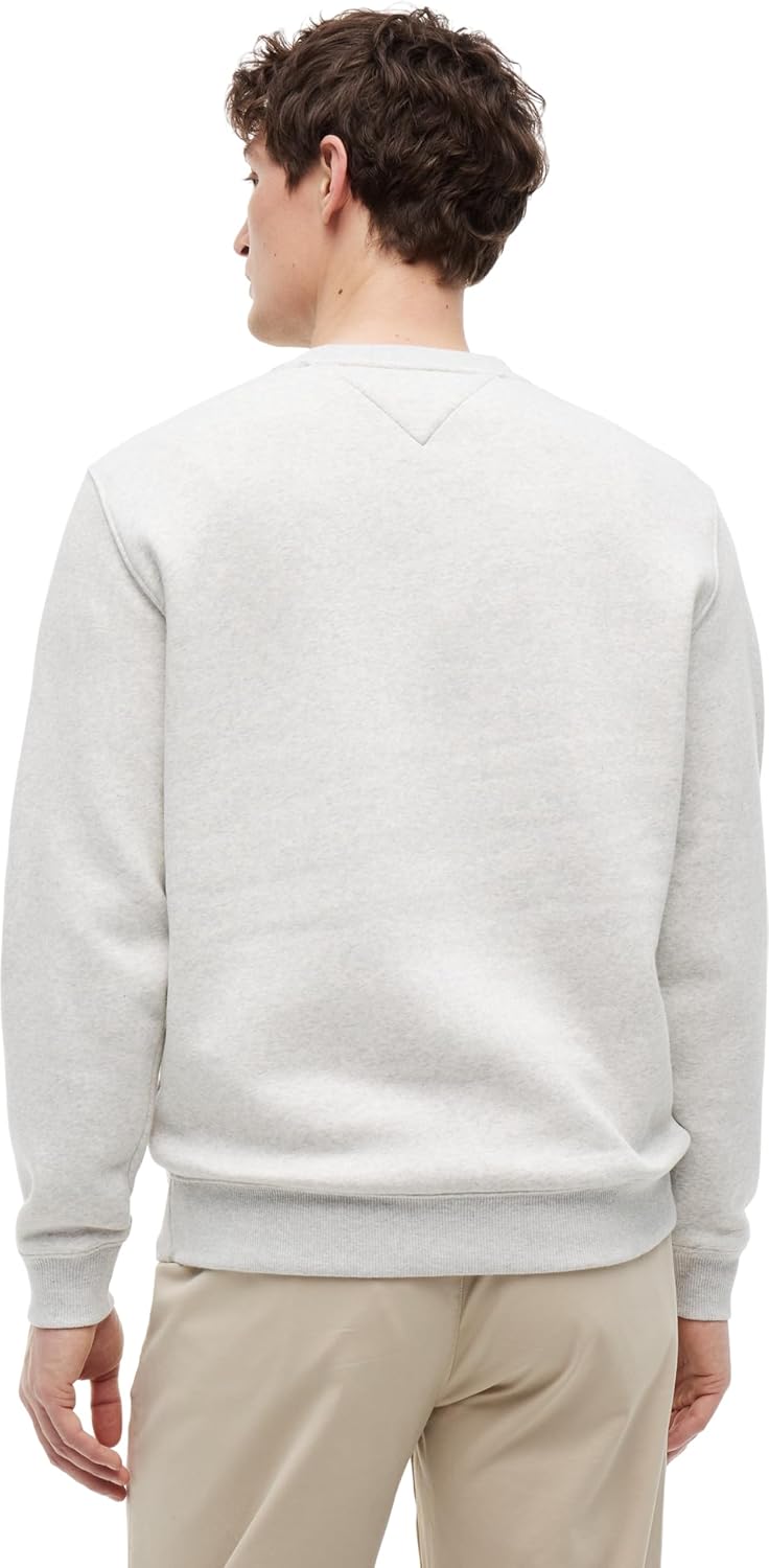 Detalle de Tommy Jeans Herren Sweatshirt Regular Fit Flag Fleece Rundhalsausschnitt aus Baumwolle mit Branding
