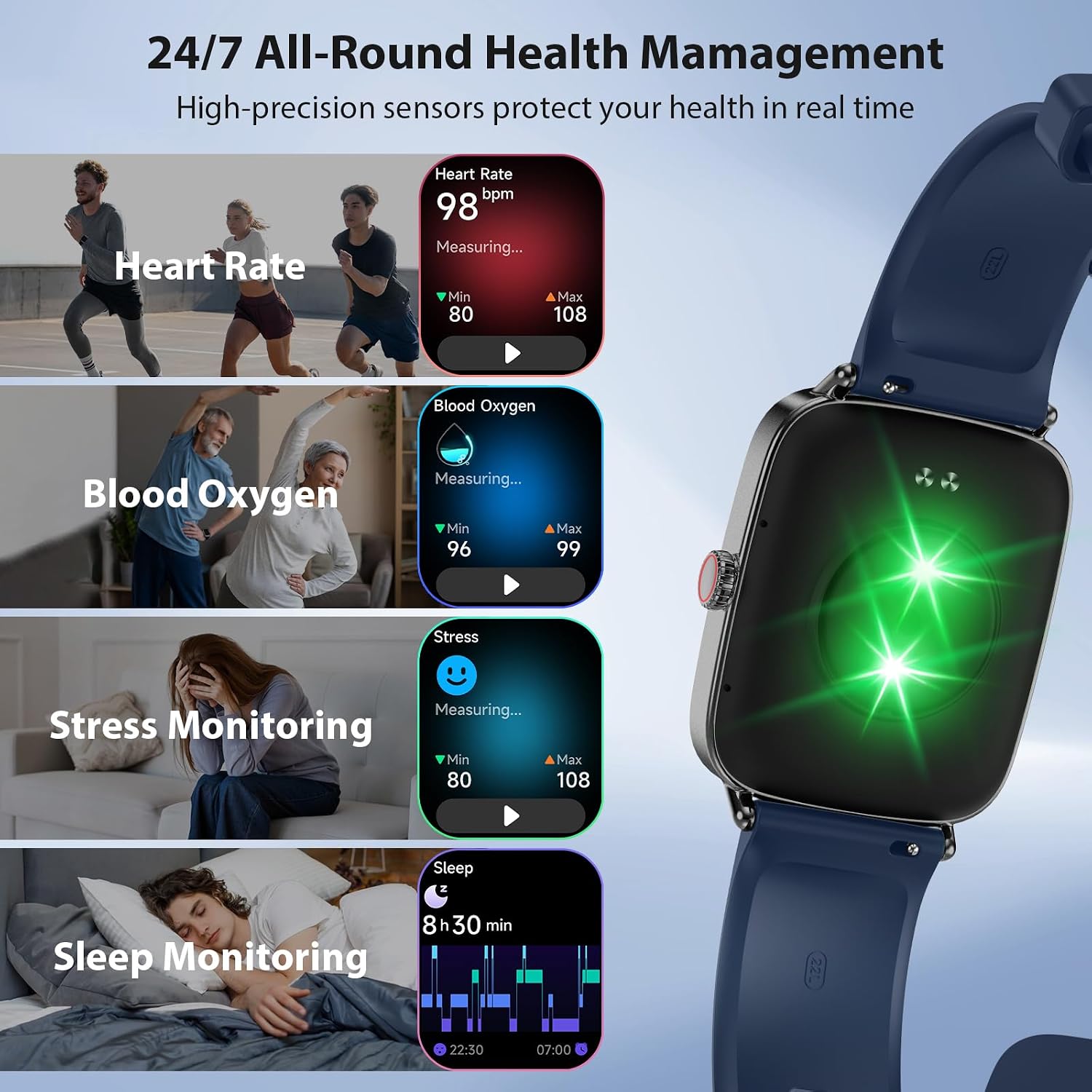 Thumbnail 5 de Smart Watch for Men with Call Answering 1.85" HD Screen
