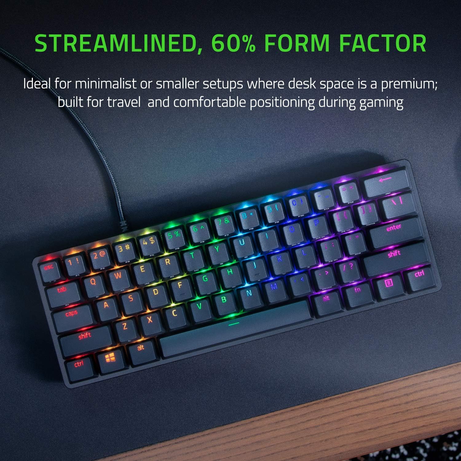 Thumbnail 1 de Razer Huntsman Mini 60% Gaming Keyboard (Linear Optical Switches) with Chroma RGB