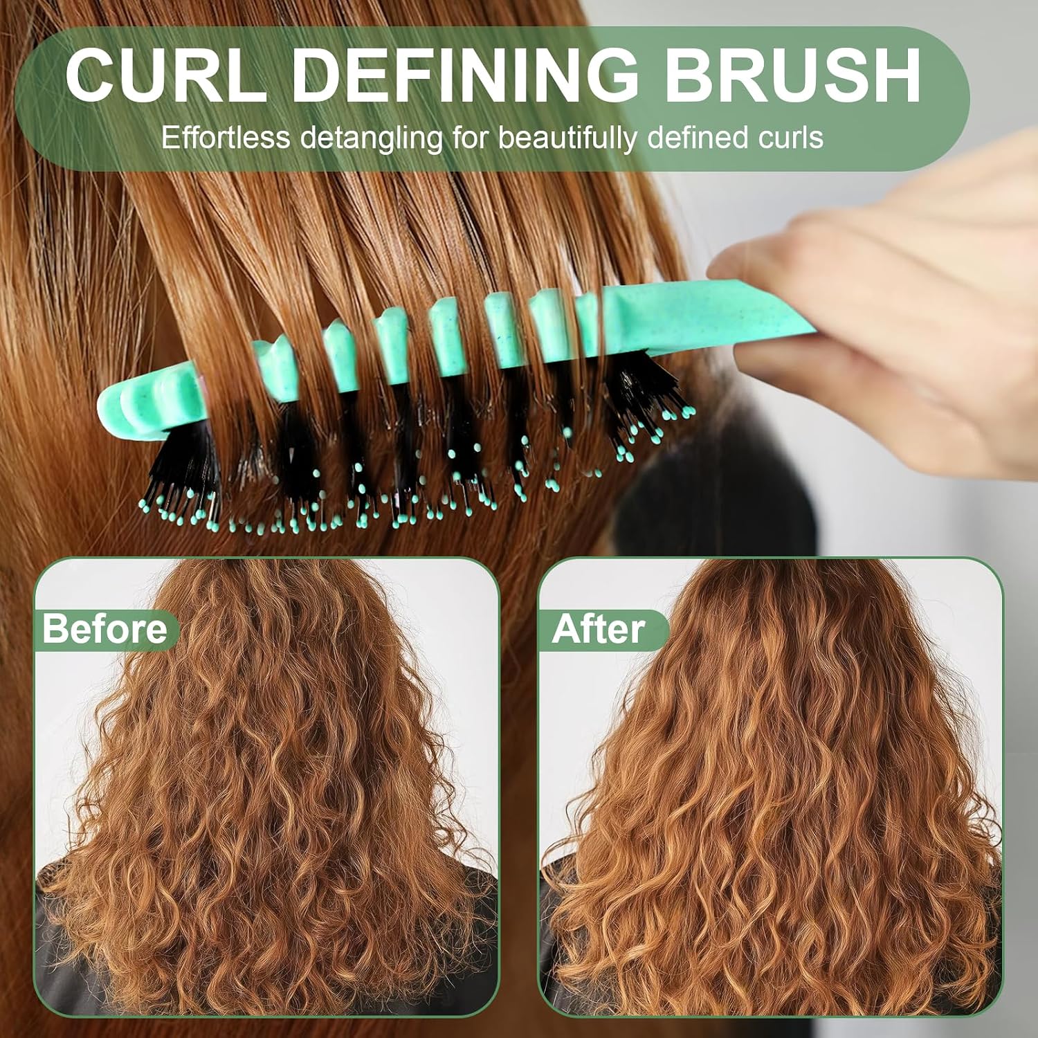 Detalle de DUAIU 5-teiliges Haarbürste Set für Locken 🪮