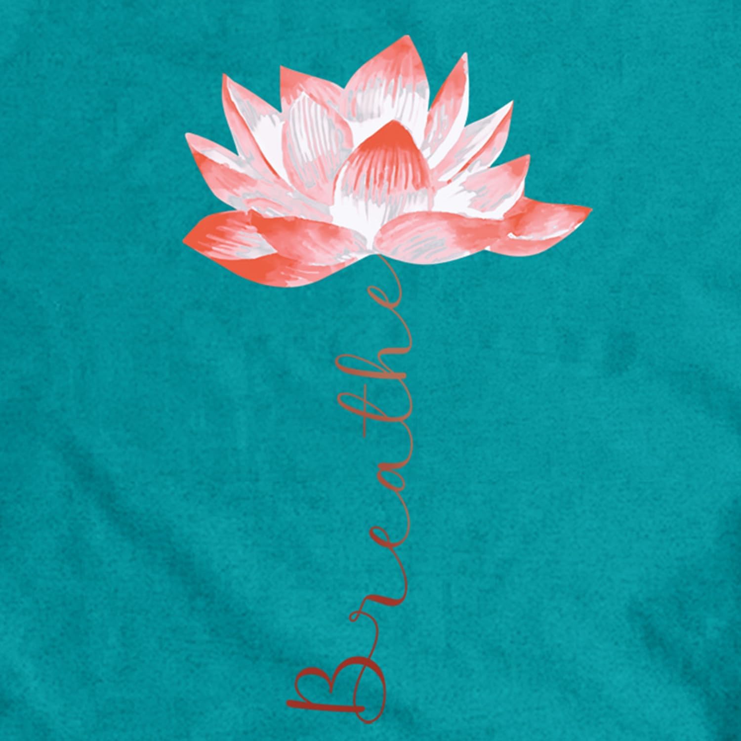 Detalle de SUWATOIN Women's Yoga Shirt: Elegant Breathe Lotus Tee for Mindful Workouts