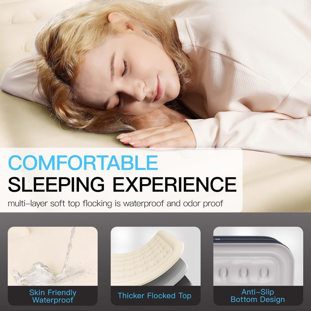Thumbnail 4 de SENNOUL King Size Air Mattress with Built-in Pump: Upgraded, Quick Inflate/Deflate, 750 lbs