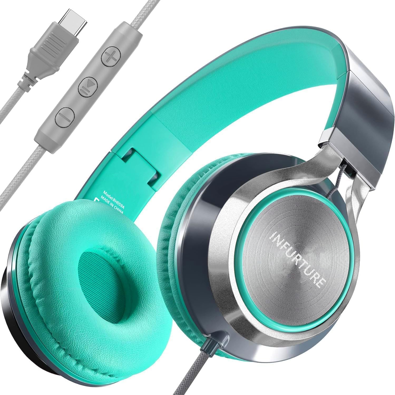 Detalle de INFURTURE USB C Headphones with Mic