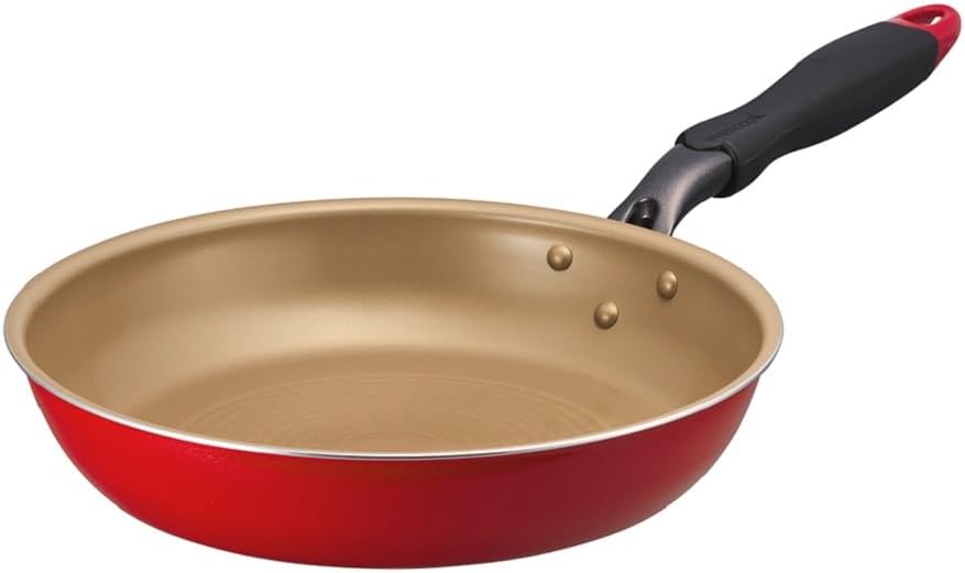 Detalle de ドウシシャ evercook EIFP26RD3 26cmフライパン IH・ガス火対応 軽量 レッド