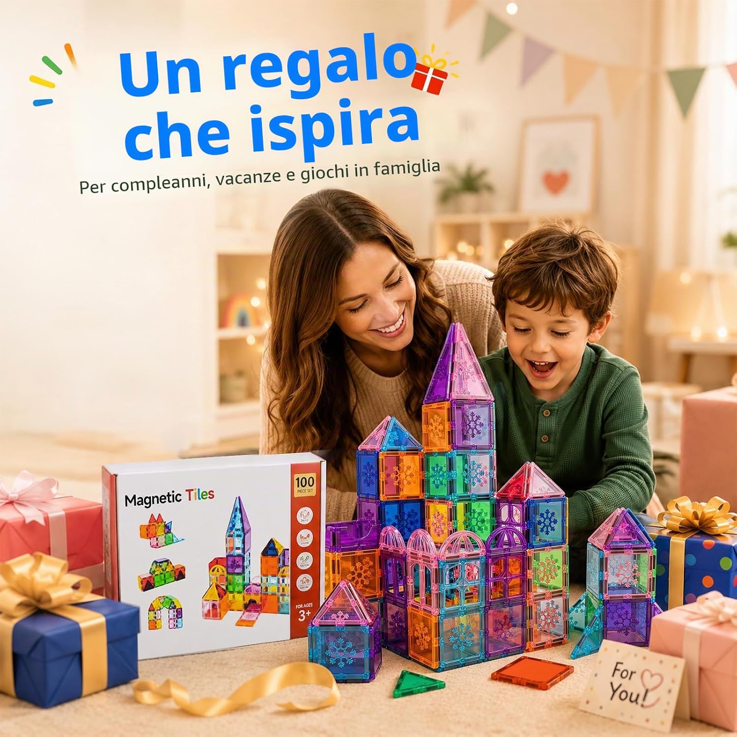 Thumbnail 6 de Xekel Costruzioni Magnetiche per Bambini 100 Pezzi – Set Educativo in ABS con Basi per Veicoli