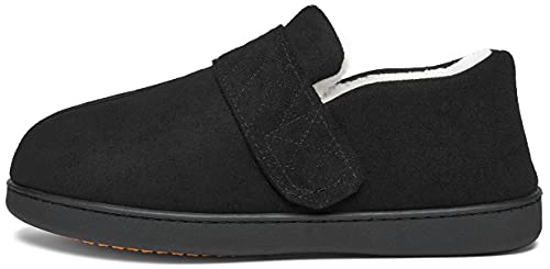 Detalle de Mishansha Chausson Homme Hiver Raisin Noir – Confort chaud et semelle mémoire