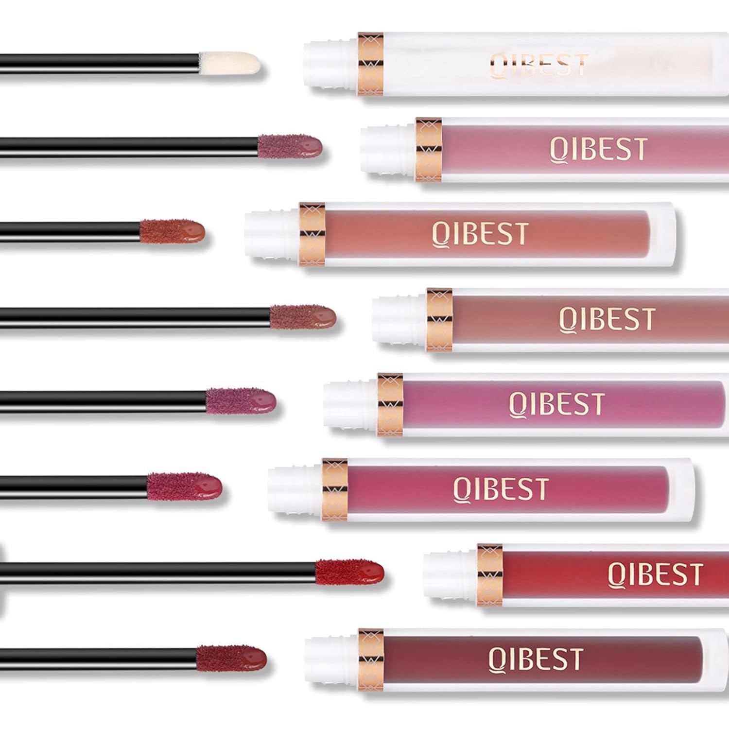 Thumbnail 6 de QiBest 8-Piece Matte Liquid Lipstick + Lip Plumper Set (7 Matte Shades + 1 Plumper)