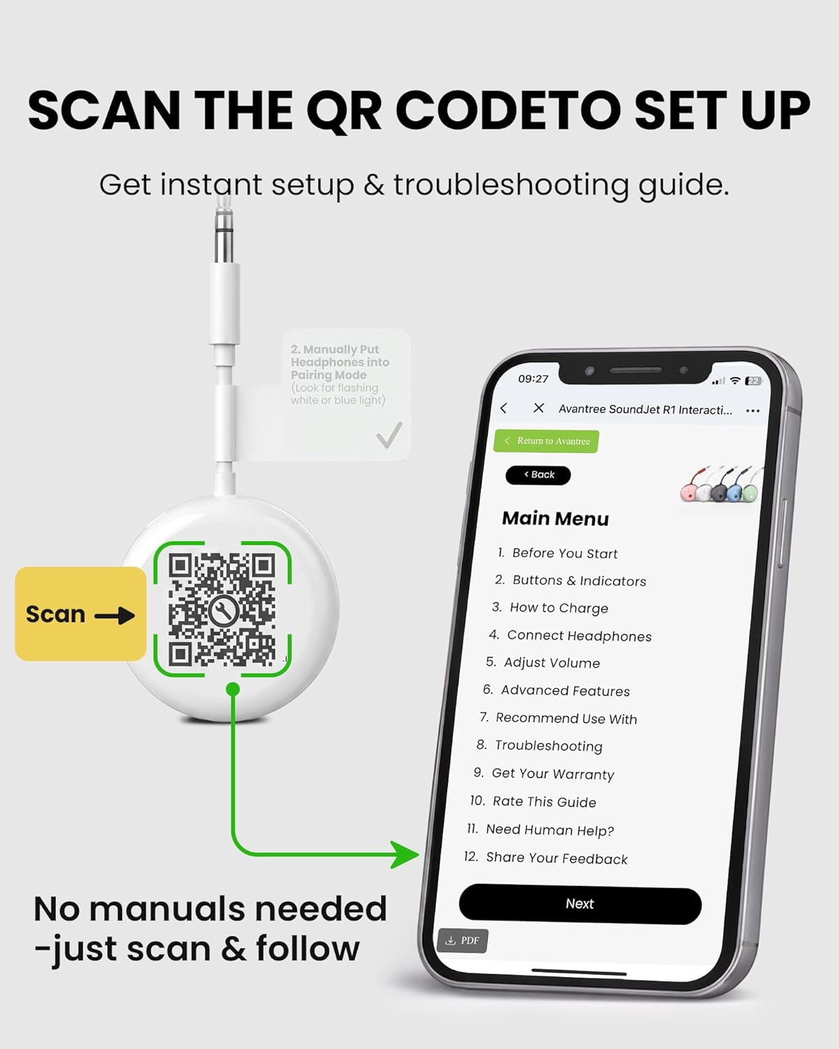 Thumbnail 3 de Avantree SoundJet R1: Airplane Bluetooth Transmitter for AirPods – aptX Adaptive, 25h Battery