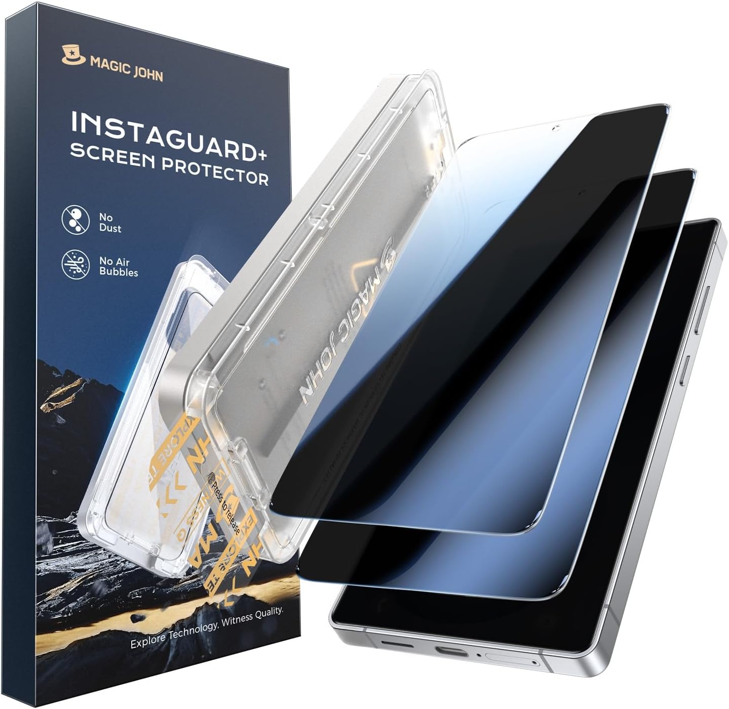 Detalle de MagicJohn 2-Pack 3rd Gen Privacy Screen Protector for Samsung Galaxy S26 Ultra