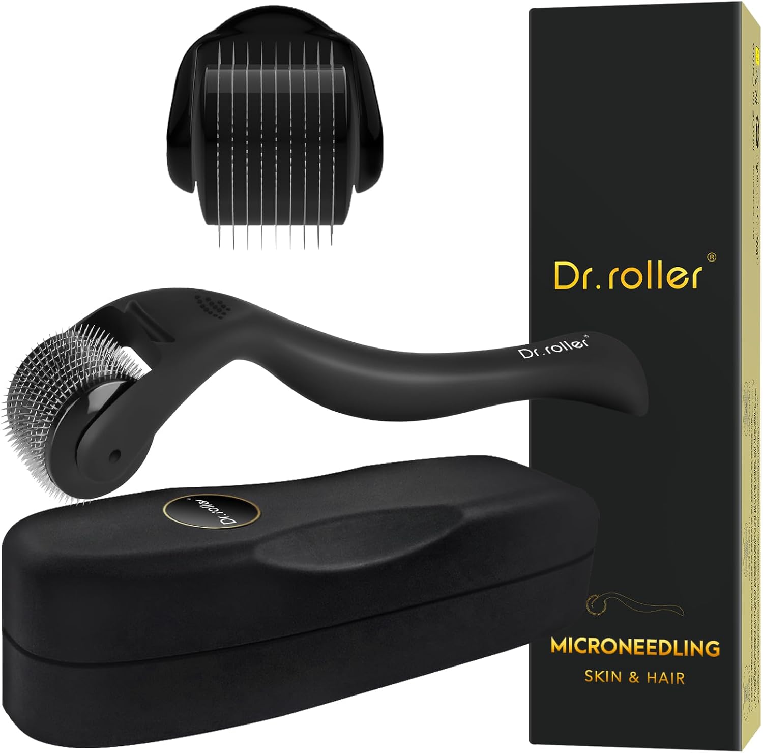 Detalle de Dr.roller Derma Roller 1.5mm – 540 Titanium Needles for Beard & Hair Growth