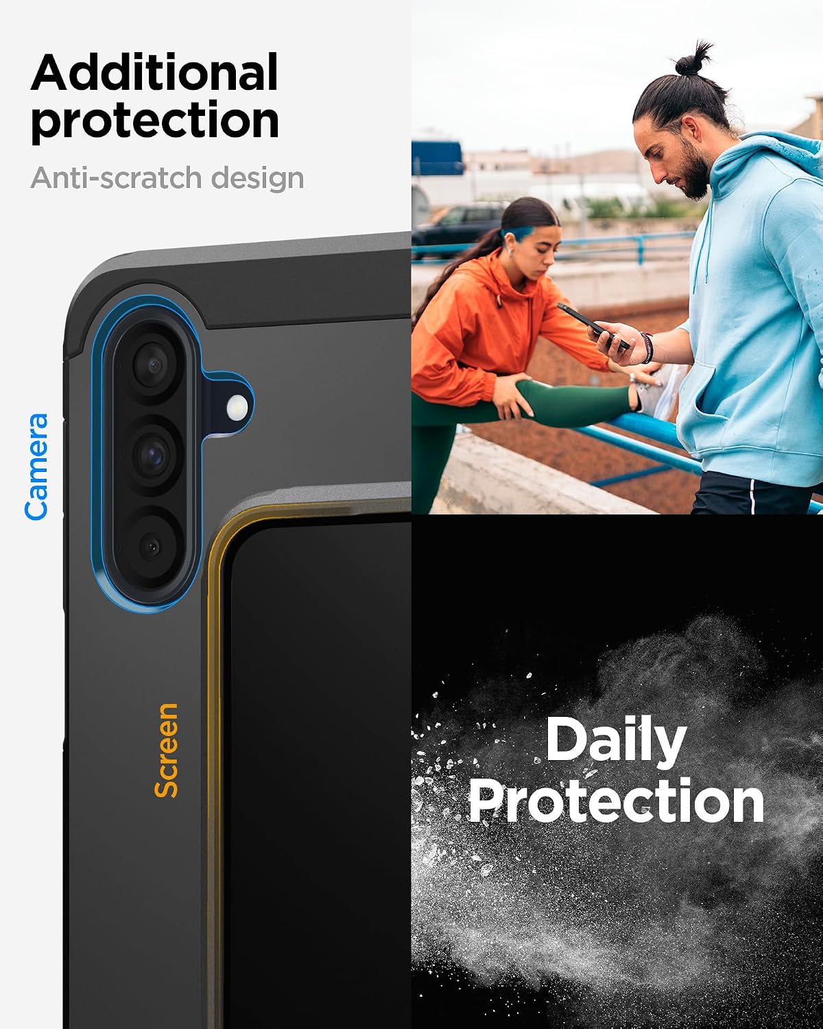 Detalle de Spigen Tough Armor coque de protection pour Samsung Galaxy A36 5G (noir) — support solide