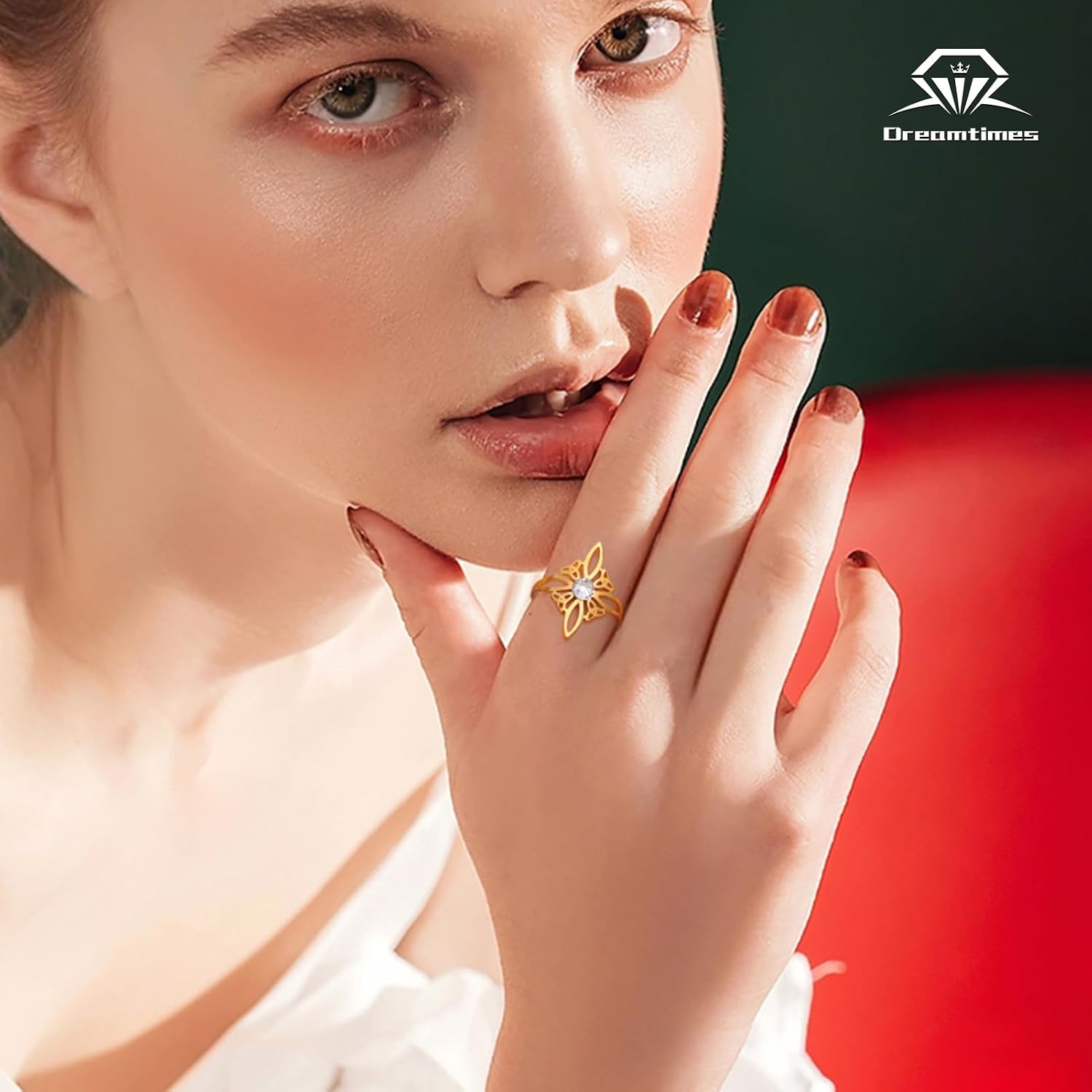 Detalle 2 de Dreamtimes Hexenknoten-Ring aus Edelstahl für Frauen – keltisches Symbol, verstellbar, offen (Wicca/Amulettschmuck)