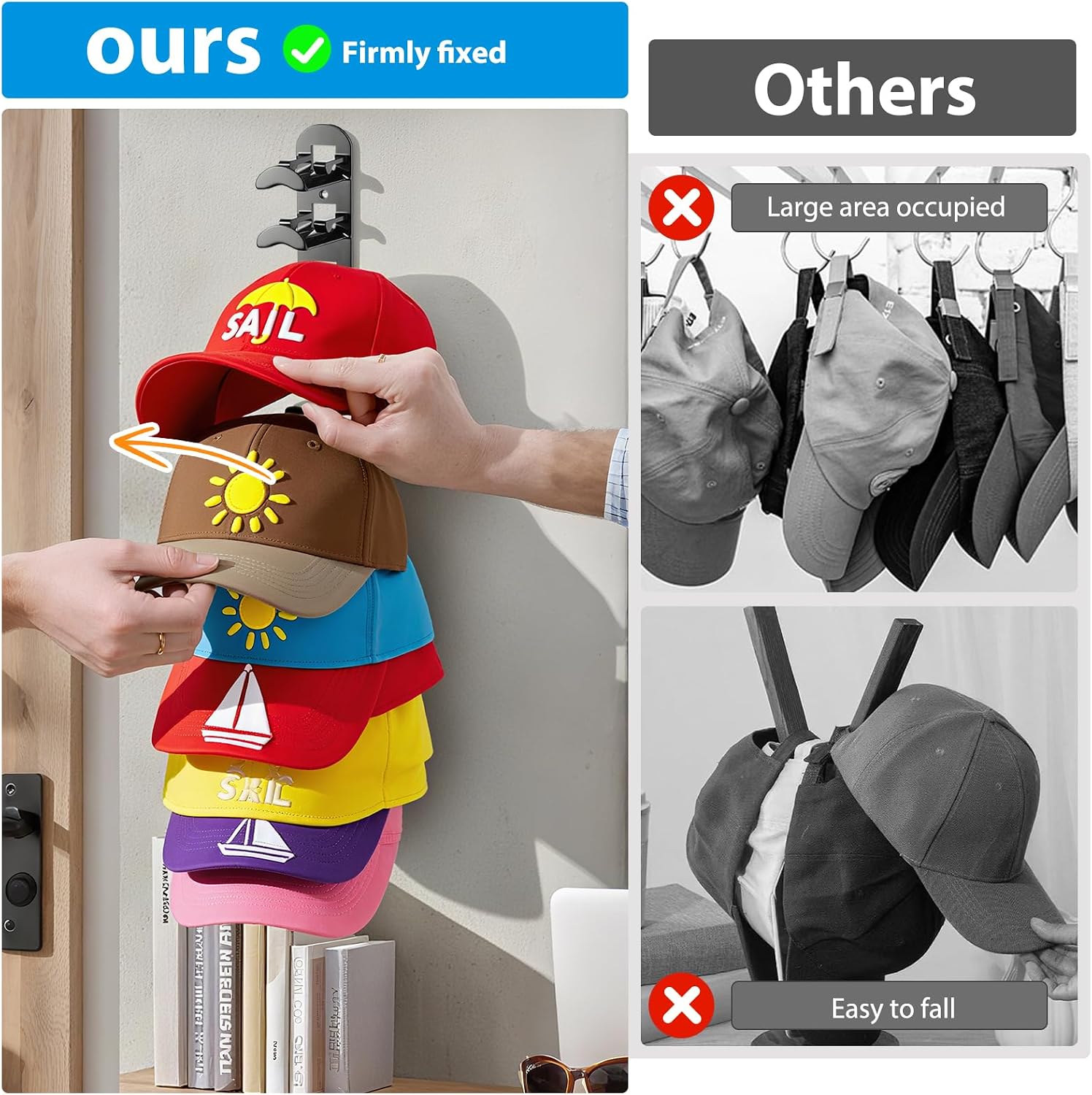 Detalle de Hat Organizer, Holds Up to 40 Hats