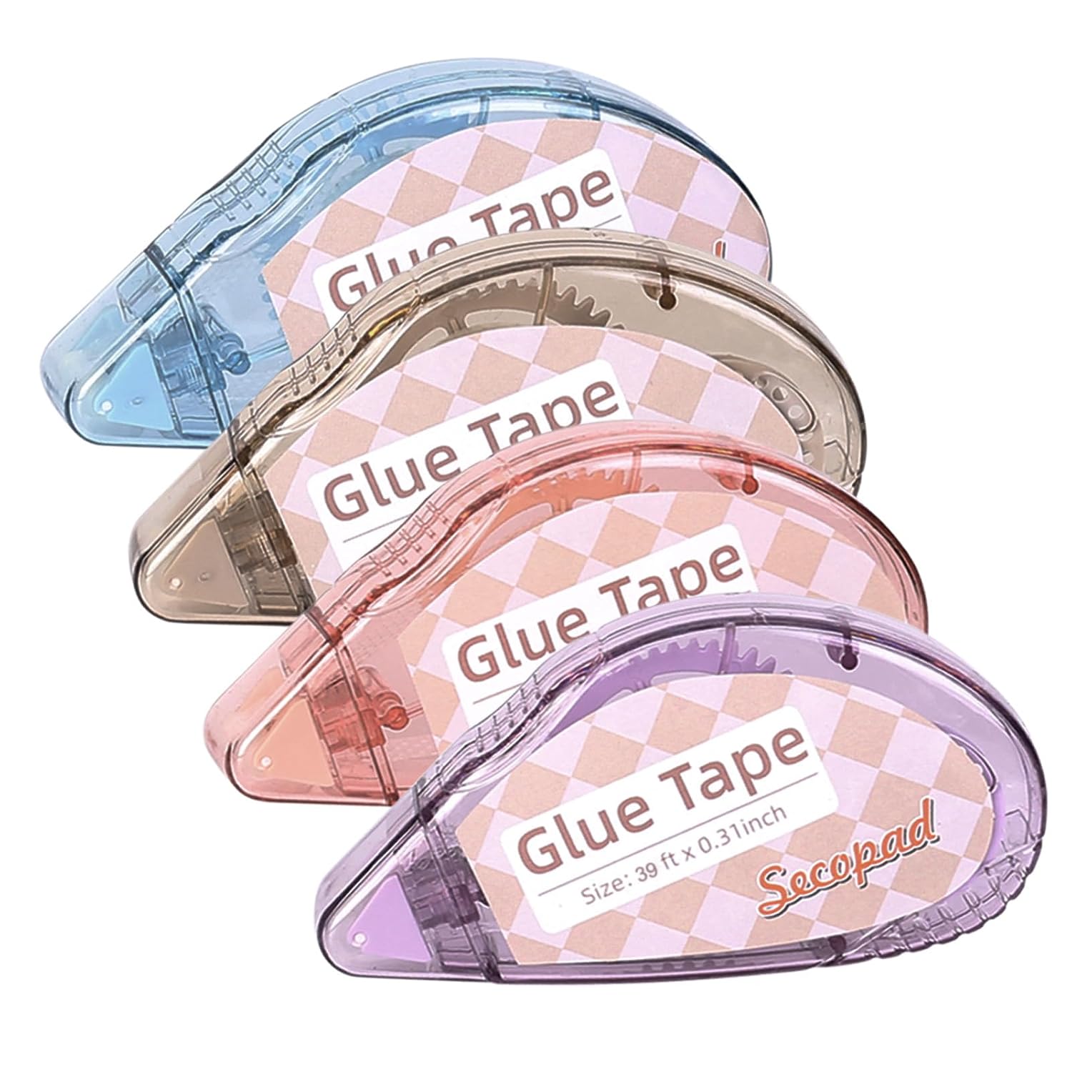 Detalle de Secopad Glue tape Double-Sided Scrapbook Tape, 0.3IN x 39FT, 4-Pack