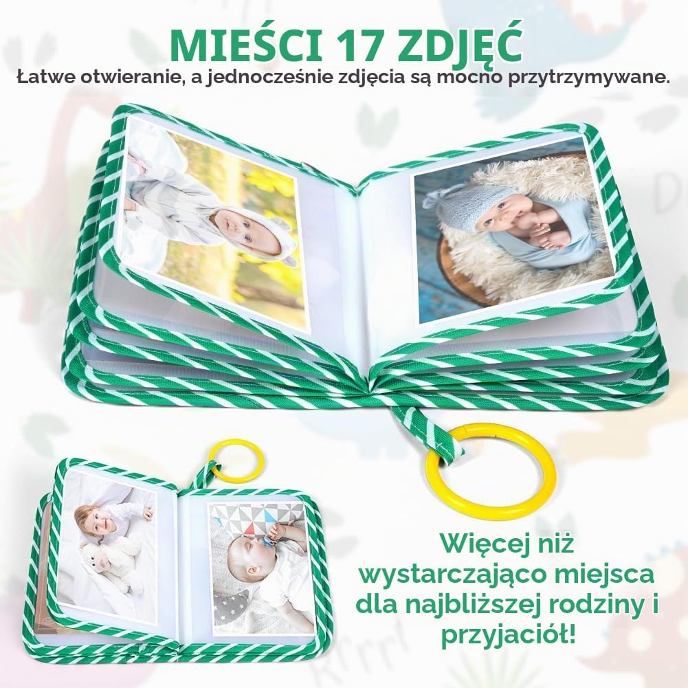 Detalle 2 de Aolso EUV8-DYBXC-KLL-FBA – album dla niemowląt, 17 zdjęć, motyw dinozaurów