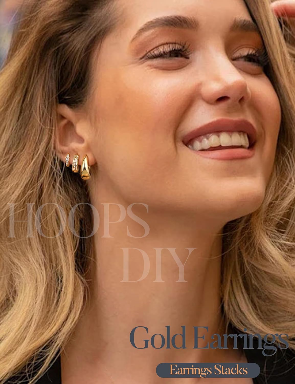 Detalle 2 de LOLIAS Small Hoop Earrings 3 Pairs
