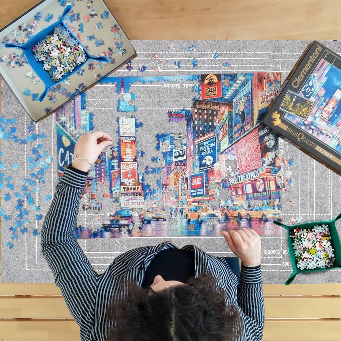 Thumbnail 5 de Tapis Puzzle 3000 Pièces Gris 🧩