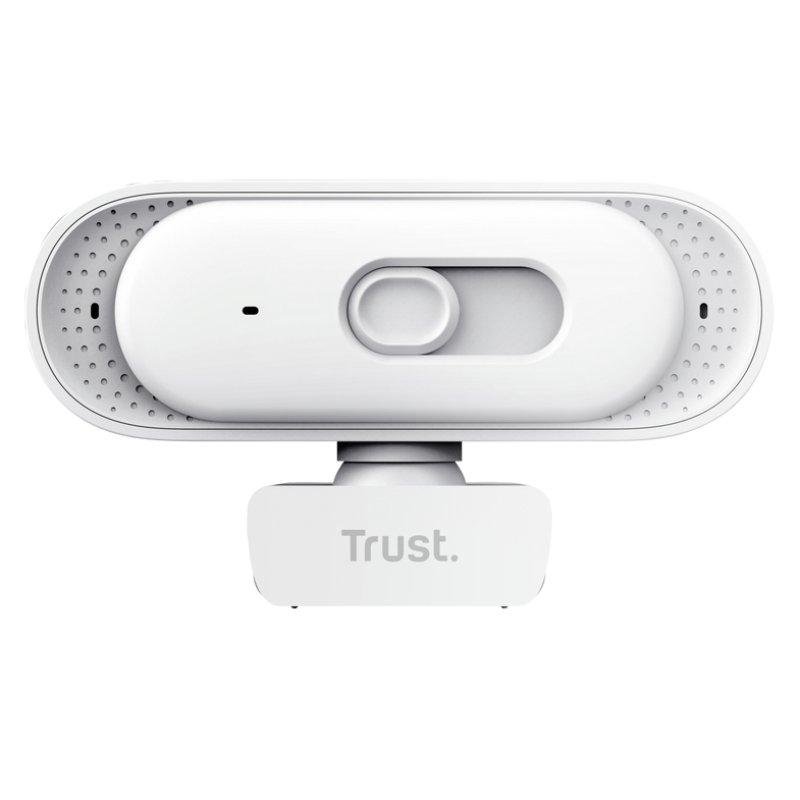 Detalle de Cámara web Trust Tomar 2K QHD Blanca: videoconferencias nítidas y sin complicaciones