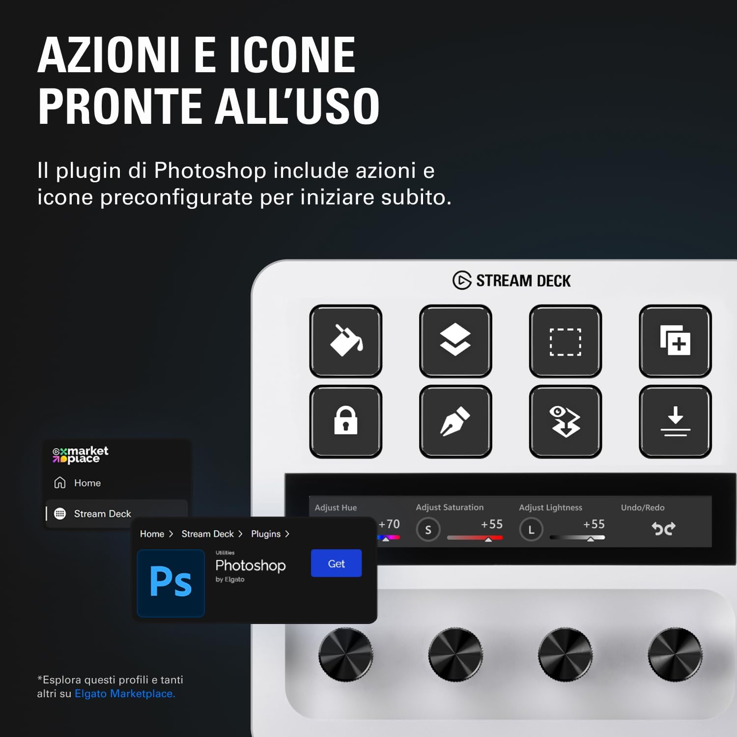 Thumbnail 2 de Elgato Stream Deck White controllo tattile