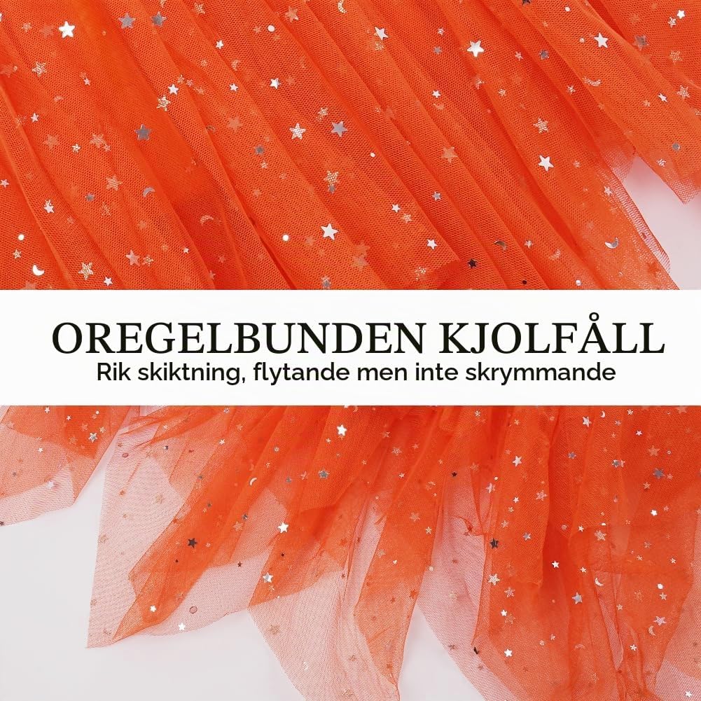 Detalle de AUYAO damtyllkjol i polyester mesh med elastisk midja och oregelbunden fåll